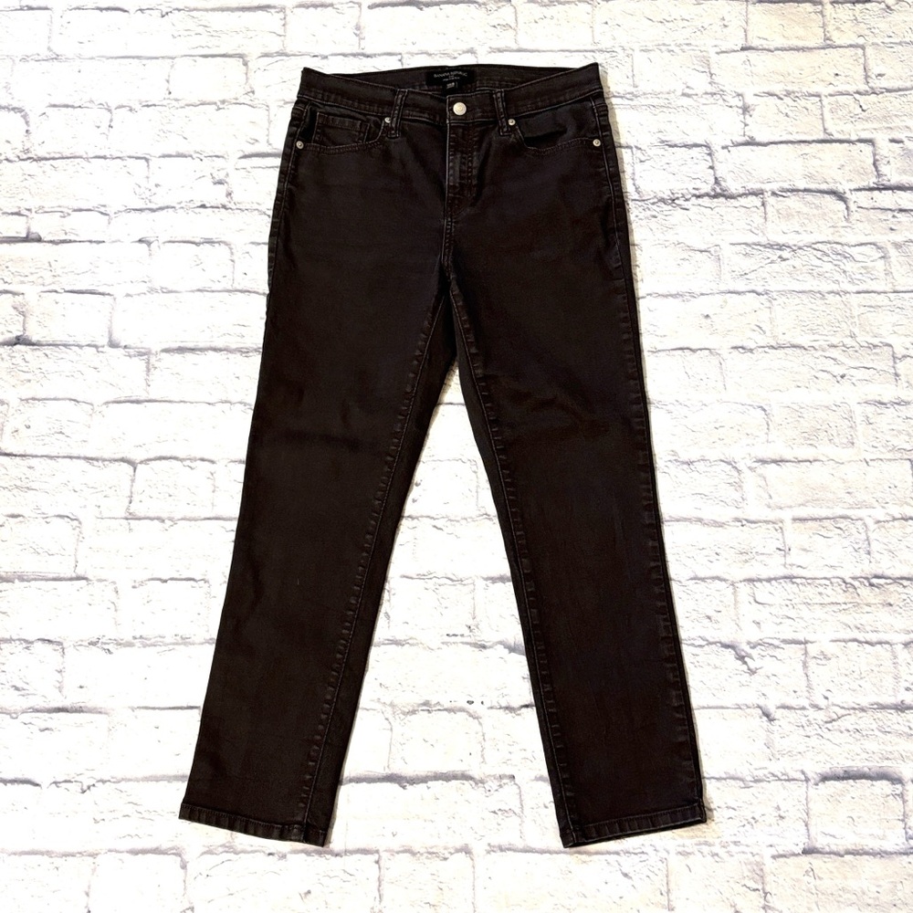 Banana Republic High Rise Slim Jeans Black Dark Grey Denim Jeans Size 29/8